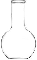 Asian Scientific Borosilicate Glass Long Neck Flat Bottom boiling Flask, Borosilicate Glass with Heavy Wall Flat Bottom Boiling Flask (250 ml)